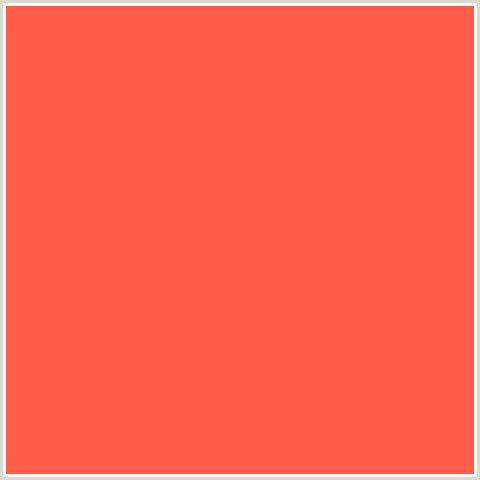 FF5E4D Hex Color Image (PERSIMMON, RED)