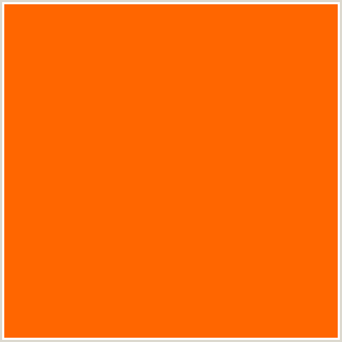 FF6600 Hex Color Image (BLAZE ORANGE, ORANGE RED)