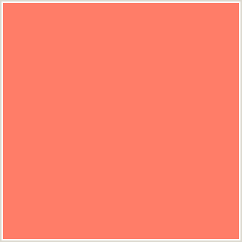 FF7D68 Hex Color Image (RED, SALMON)