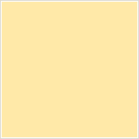 FFE9A8 Hex Color Image (CREAM BRULEE, ORANGE YELLOW)