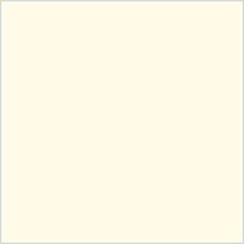 FFFBE6 Hex Color Image (BEIGE, EARLY DAWN, YELLOW)
