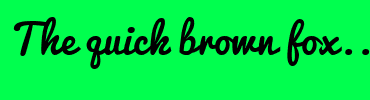 Image with Font Color FF000D and Background Color 00FF4E