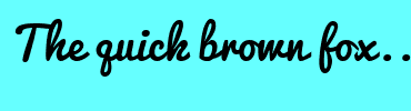 Image with Font Color FFFFFF and Background Color 66FFFF