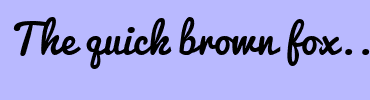 Image with Font Color FFFFFF and Background Color B9B9FF