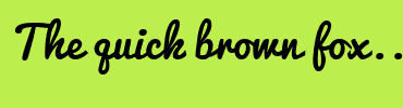 Image with Font Color FFFFFF and Background Color BCEF4D