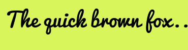 Image with Font Color CCFFFF and Background Color D8F55B