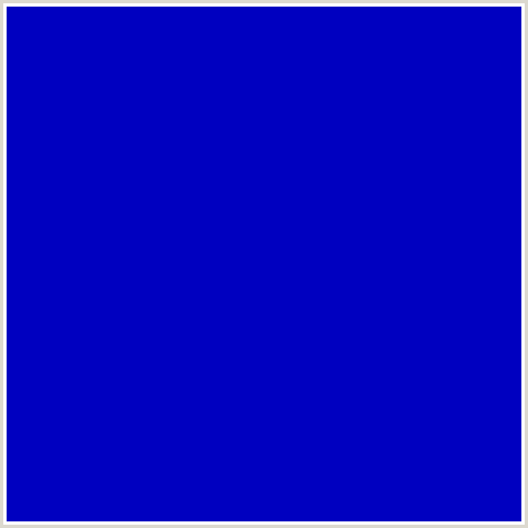 0000C0 Hex Color Image (BLUE, DARK BLUE)