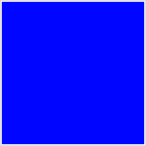 0005FF Hex Color Image (BLUE)