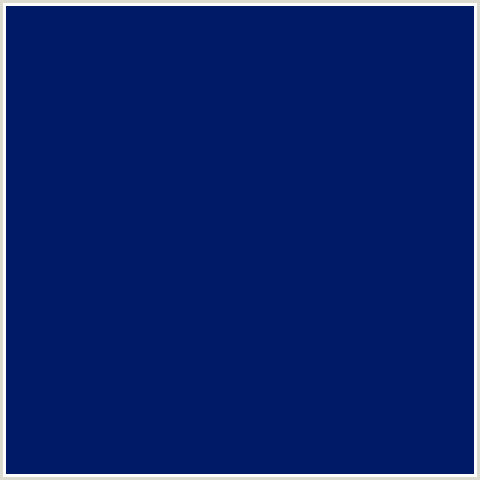 001A67 Hex Color Image (BLUE, MIDNIGHT BLUE)