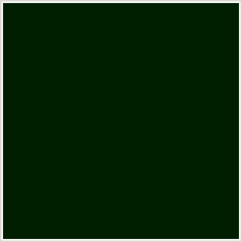 001F00 Hex Color Image (DEEP FIR, GREEN)