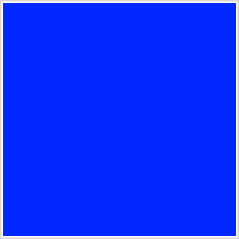 0028FF Hex Color Image (BLUE)