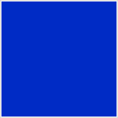 002BC5 Hex Color Image (BLUE, INTERNATIONAL KLEIN BLUE)
