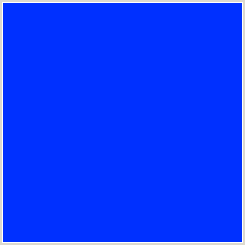 0030FF Hex Color Image (BLUE)