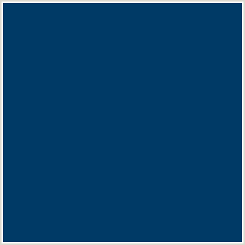 003A66 Hex Color Image (BLUE, MIDNIGHT BLUE)