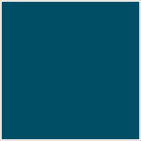 004D66 Hex Color Image (LIGHT BLUE, REGAL BLUE)