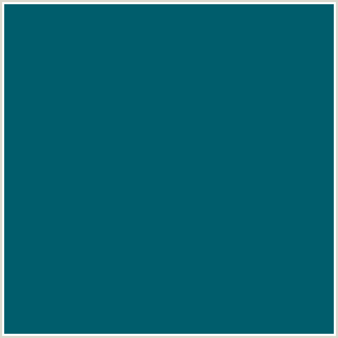 005D6C Hex Color Image (BLUE STONE, LIGHT BLUE)
