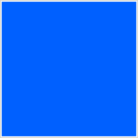0060FF Hex Color Image (BLUE, BLUE RIBBON)