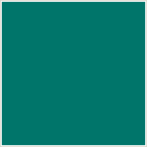 00756A Hex Color Image (BLUE GREEN, PINE GREEN)
