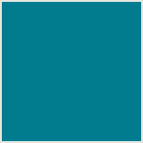007C8E Hex Color Image (BLUE LAGOON, LIGHT BLUE)