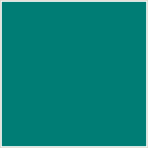 007D75 Hex Color Image (AQUA, LIGHT BLUE, PINE GREEN)