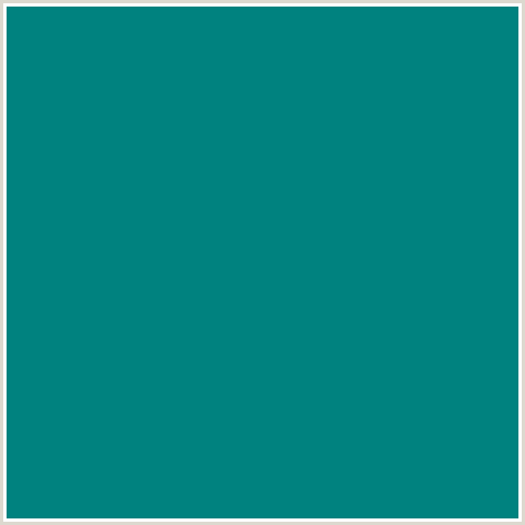 00827F Hex Color Image (AQUA, LIGHT BLUE, TEAL)