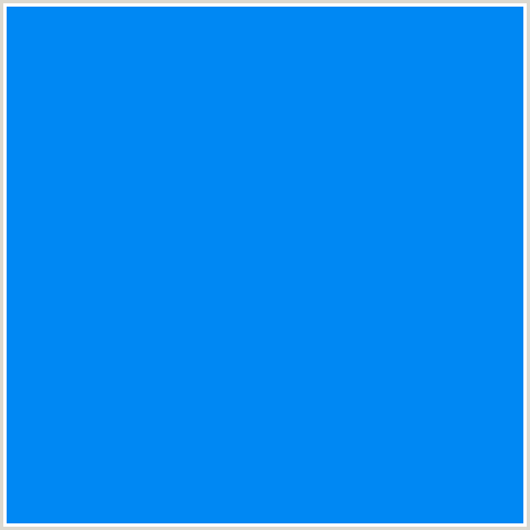 0088F3 Hex Color Image (AZURE RADIANCE, BLUE)