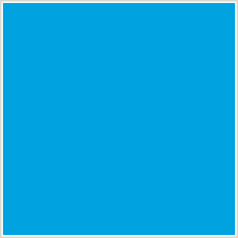 00A2DF Hex Color Image (CERULEAN, LIGHT BLUE)