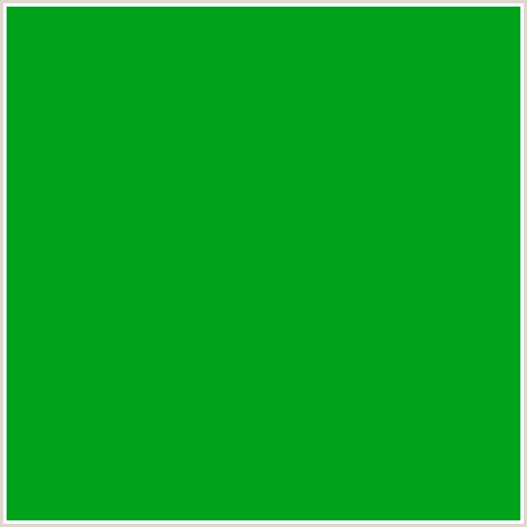 00A31A Hex Color Image (FUN GREEN, GREEN)