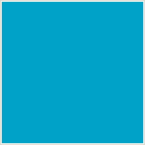00A3C7 Hex Color Image (LIGHT BLUE, PACIFIC BLUE)