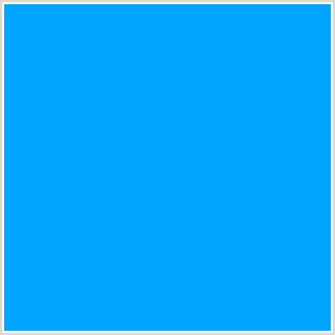 00A5FF Hex Color Image (AZURE RADIANCE, BLUE)