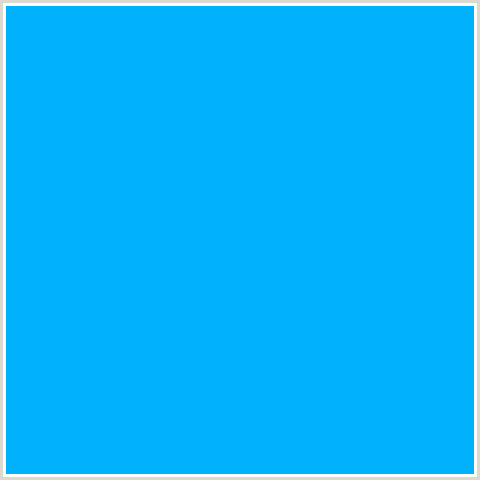 00B1FC Hex Color Image (DODGER BLUE, LIGHT BLUE)