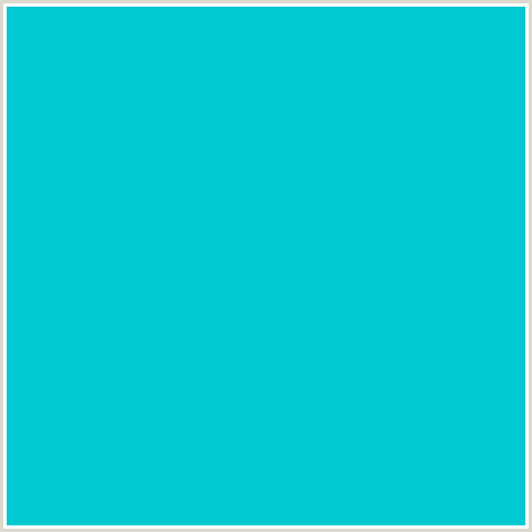 00C9D1 Hex Color Image (LIGHT BLUE, ROBINS EGG BLUE)