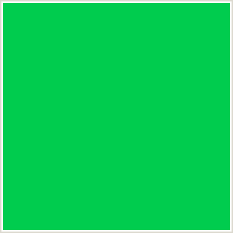 00CC4E Hex Color Image (GREEN BLUE, MALACHITE)