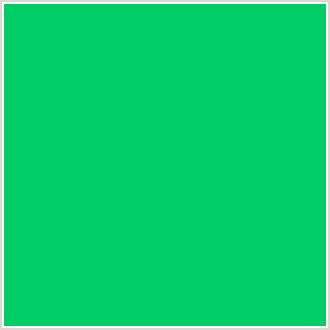00CD66 Hex Color Image (GREEN BLUE, JADE)