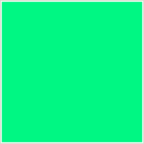 00F783 Hex Color Image (GREEN BLUE, SPRING GREEN)