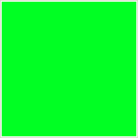 00FF23 Hex Color Image (GREEN)