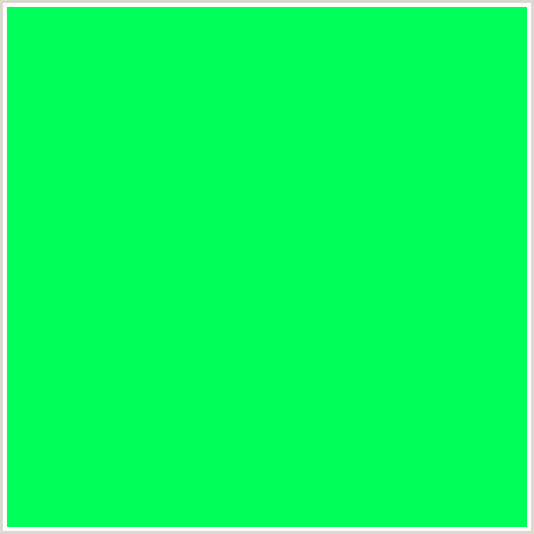 00FF56 Hex Color Image (GREEN BLUE, SPRING GREEN)