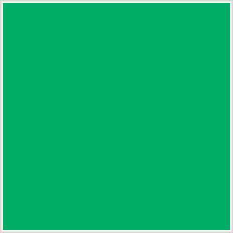 01AC66 Hex Color Image (GREEN BLUE, JADE)