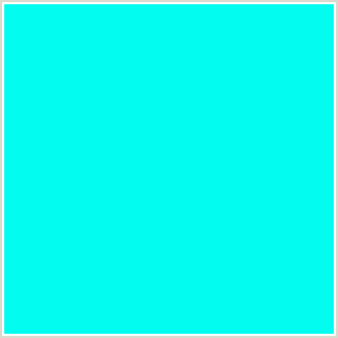 03FCF0 Hex Color Image (AQUA, CYAN, LIGHT BLUE)