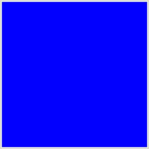 0400FF Hex Color Image (BLUE)