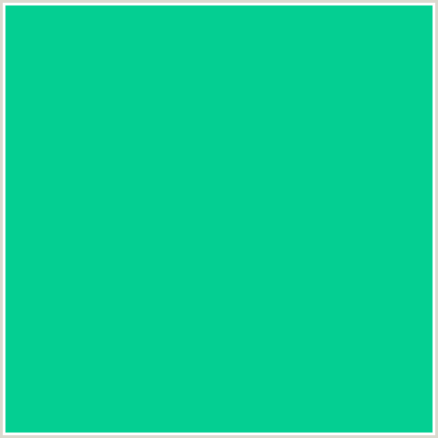 04CF92 Hex Color Image (BLUE GREEN, CARIBBEAN GREEN)