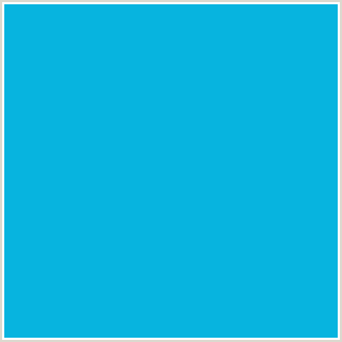 07B4DF Hex Color Image (CERULEAN, LIGHT BLUE)
