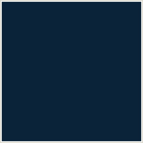 0A2338 Hex Color Image (BLUE, ELEPHANT, MIDNIGHT BLUE)