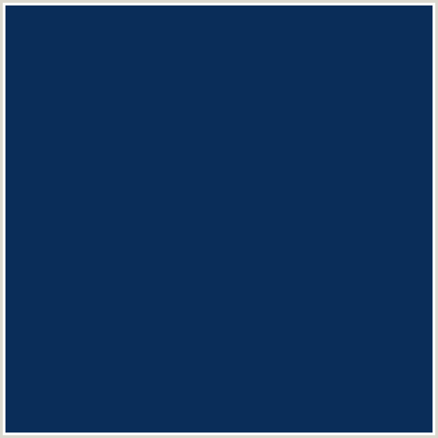 0A2D59 Hex Color Image (BLUE, DOWNRIVER, MIDNIGHT BLUE)
