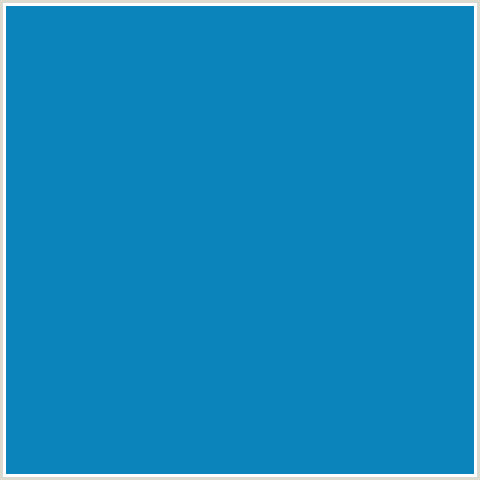 0A84BB Hex Color Image (LIGHT BLUE, LOCHMARA)