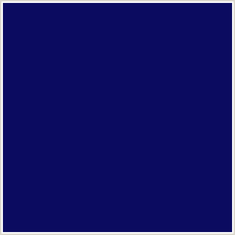 0B0B60 Hex Color Image (ARAPAWA, BLUE, MIDNIGHT BLUE)