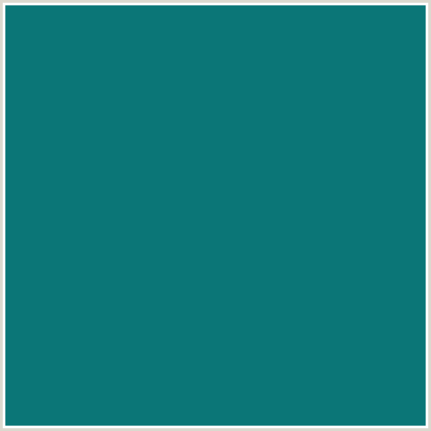 0B7677 Hex Color Image (LIGHT BLUE, SURFIE GREEN)