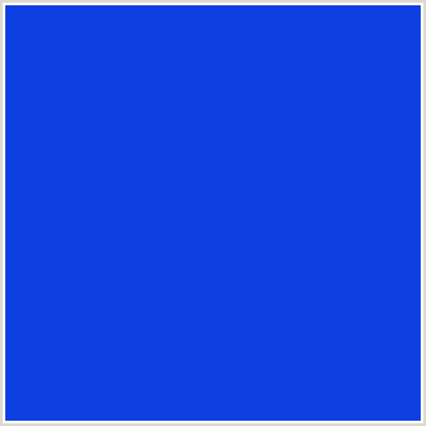 0C3EE2 Hex Color Image (BLUE, BLUE RIBBON)