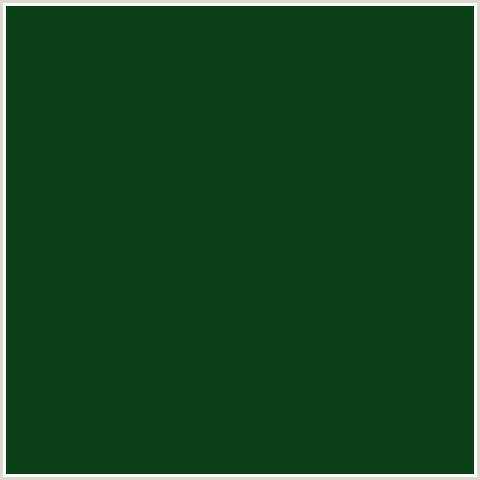 0C4019 Hex Color Image (BOTTLE GREEN, GREEN)