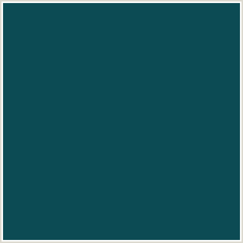 0C4B54 Hex Color Image (DEEP SEA GREEN, LIGHT BLUE)